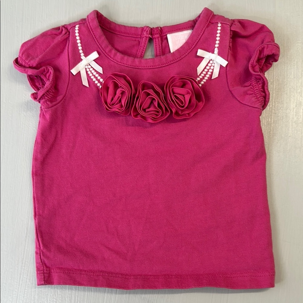 Janie and Jack Pink Rosette Shirt